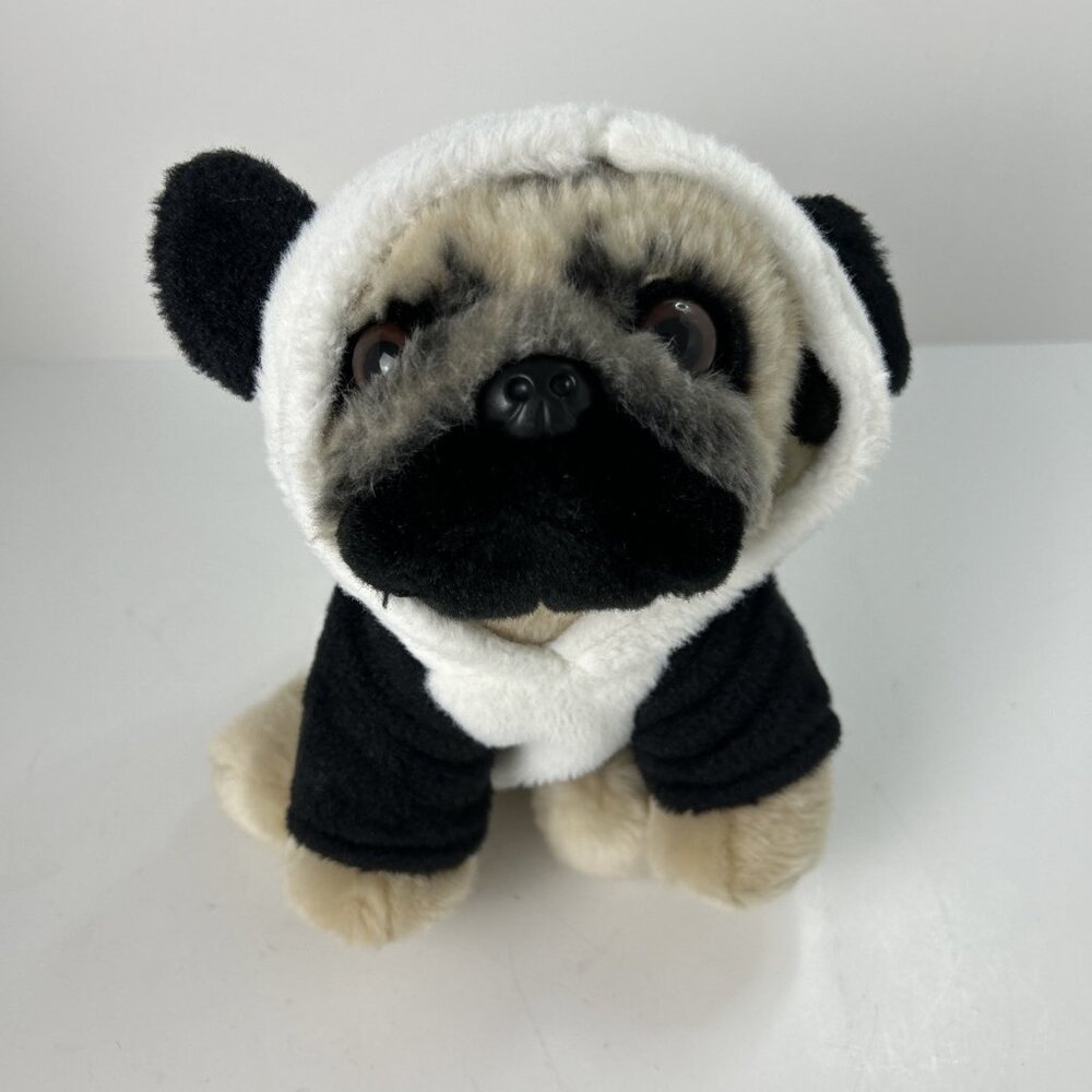 Gund Doug the Pug Plush Dog in Panda Bear Hoodie Costume Stuffed Animal Stuffy